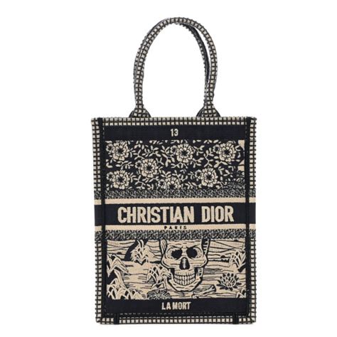 CHRISTIAN DIOR Embroidered La Mort Tarot Vertical Book Tote 